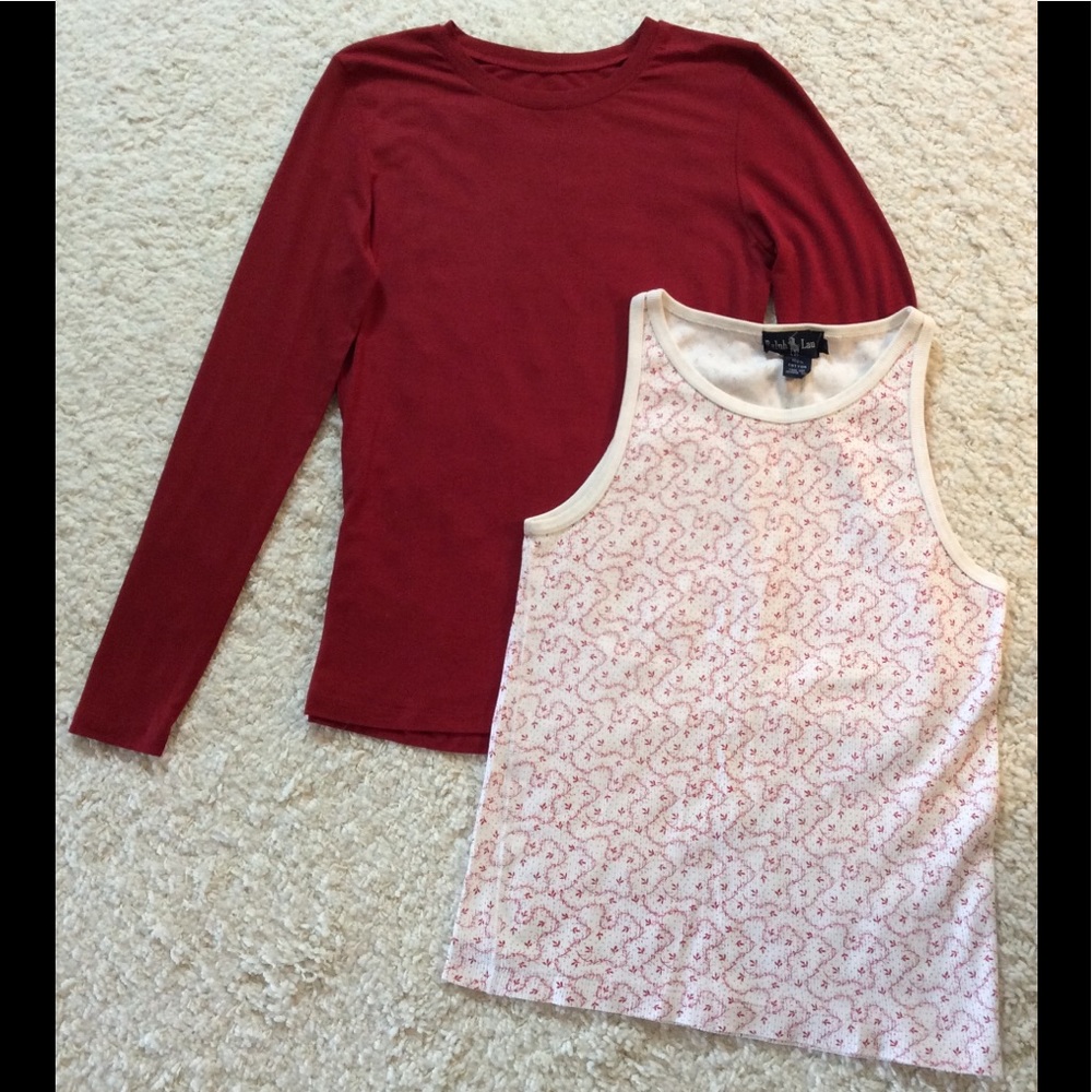 Ralph Lauren tank & cuddl duds long sleeve top